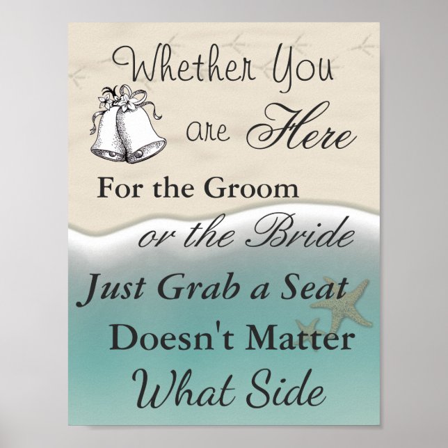 Oceanic Seating Poster Wedding Beach Thema (Vorne)
