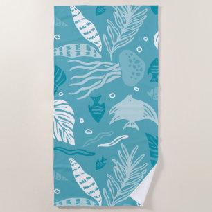 "Oceanic Serenity" Sea Blue Beach Handtuch