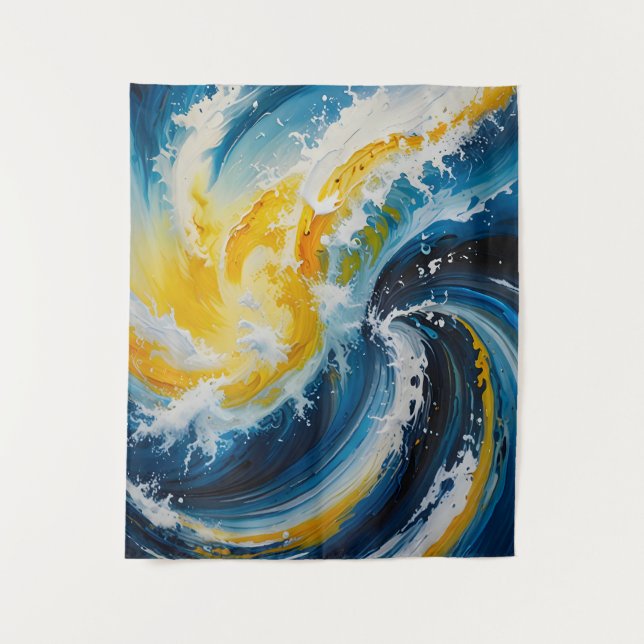 Oceanic Whirlwind Wandteppich (Vorderseite)