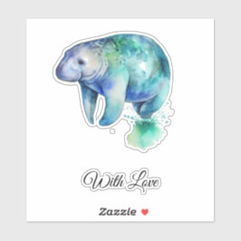 Oceanic Whisper Manatee, custom Aufkleber