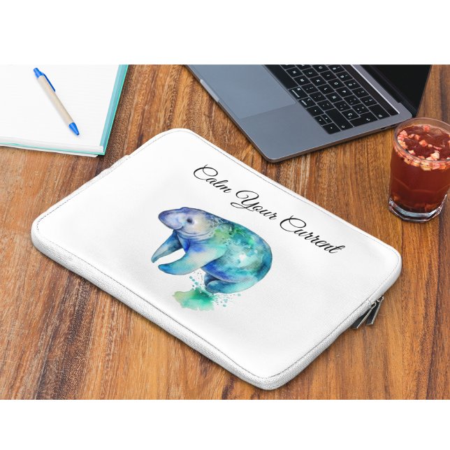 Oceanic Whisper Manatee, custom Laptopschutzhülle (Von Creator hochgeladen)