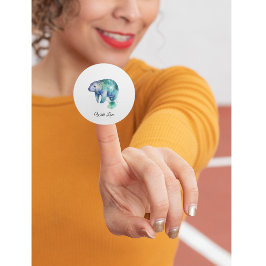 Oceanic Whisper Manatee, custom Runder Aufkleber