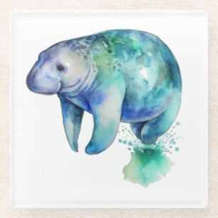Oceanic Whisper Manatee Glasuntersetzer
