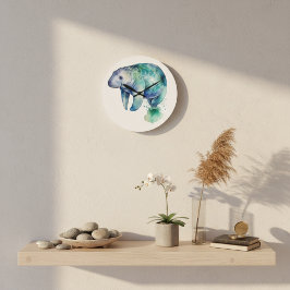 Oceanic Whisper Manatee Große Wanduhr
