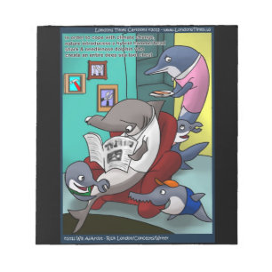 Oceanograpy/Global Warming Cartoon Notepad von Ric Notizblock