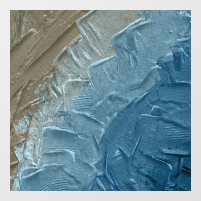 Ocean's Edge: Ein digitales Bild der Ruhe Fensteraufkleber (Blatt)