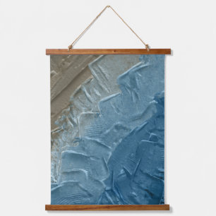 Ocean's Edge: Ein digitales Bild der Ruhe Wandteppich Mit Holzrahmen