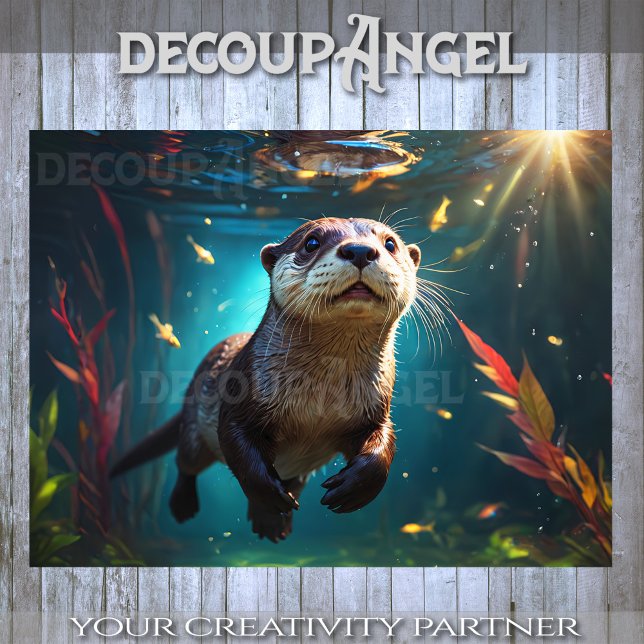 "Ocean's Playful Drifter - Decoupage - Seidenpapier (Von Creator hochgeladen)
