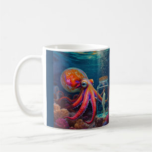 "Ocean's Silent Captive" - Octopus Portrait Kaffeetasse