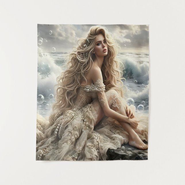 Ocean's Whisper Wandteppich (Vorderseite)