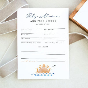 OCEANSIDE Beach Baby Advice and Predictions Card Einladung