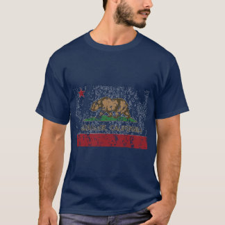 Oceanside California Republic Flag abgenutzt T-Shirt