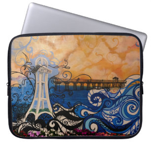 Oceanside Graffiti Laptopschutzhülle