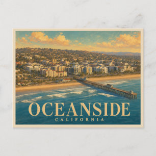 Oceanside Kalifornien Vintage-Reisepostkarte Postkarte