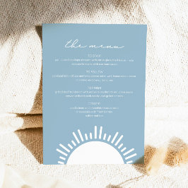OCEANSIDE Light Blue Sun Ocean Themenmenü Menükarte