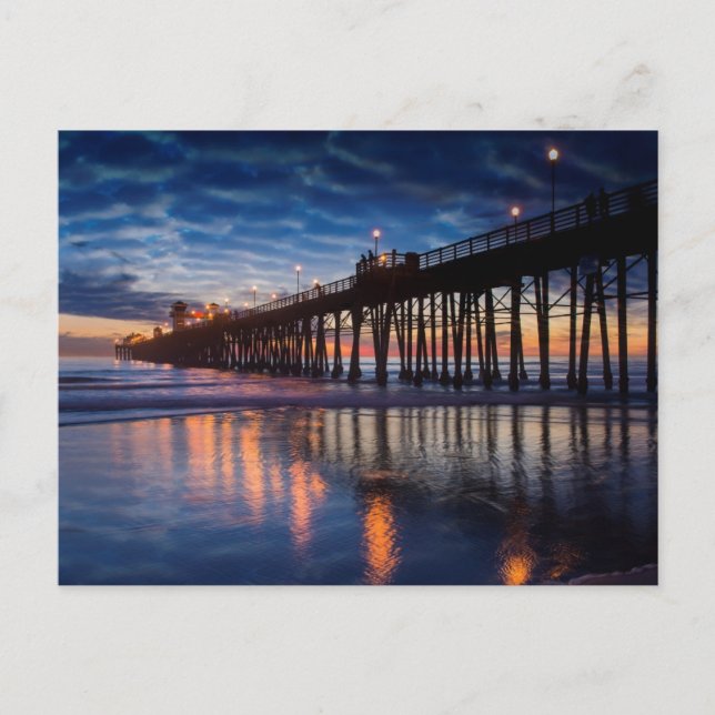 Oceanside Pier Postkarte (Vorderseite)