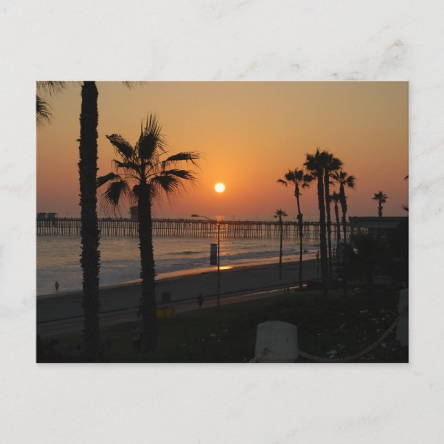 Oceanside Pier Postkarte (Vorderseite)