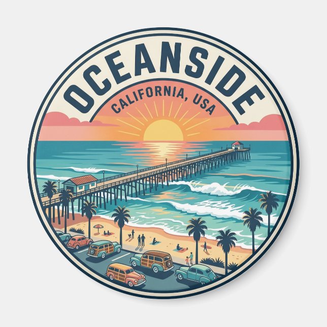 Oceanside USA Magnet (Vorne)