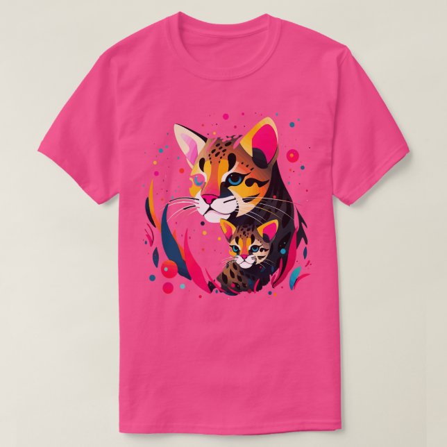 Ocelot Mütter Day T-Shirt (Design vorne)