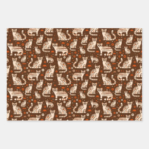 Ocelot Pattern Geschenkpapier Set