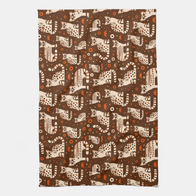 Ocelot Pattern Geschirrtuch (Vertikal)