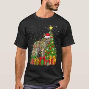 Ocelot Xmas Holiday Santa Ocelot Weihnachtsbaum T-Shirt