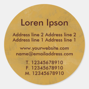 Oche Textile Business / Profil Runder Aufkleber