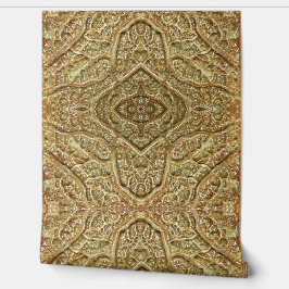 Ocher Bio abstrakte Muster Vinyl Tapete