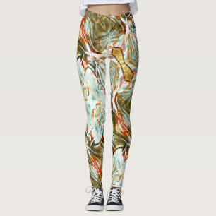 Ochere Textur mit pixeliertem Kink und Kratzern Leggings
