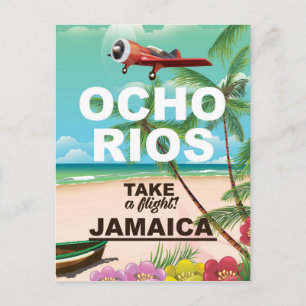 Ocho Rios Jamaika Reiseplakat Postkarte