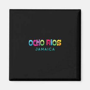 Ocho Rios Jamaika Retro-Tropisches Design Magnet
