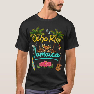 Ocho Rios Jamaika Strand Sommer Palme Surfen T-Shirt