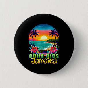 Ocho Rios Jamaika Strand tropischer Sonnenuntergan Button