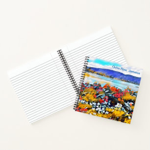 Ocho Rios Neon Pop Art Floral Notizbuch