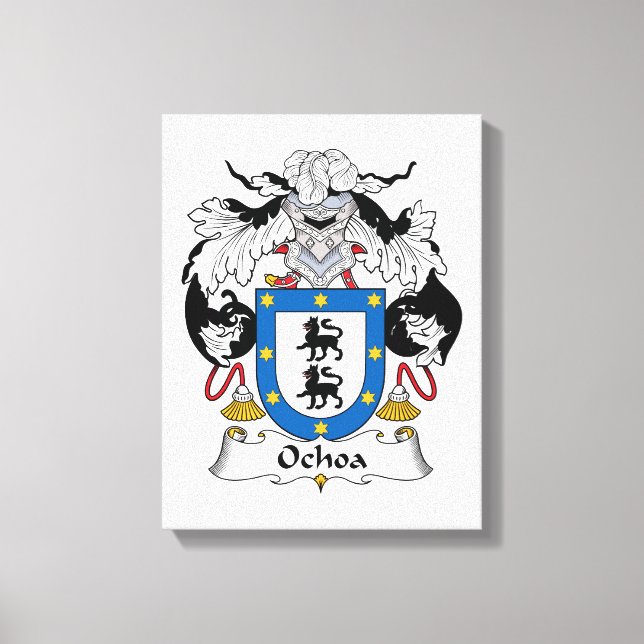 Ochoa-Familienwappen Leinwanddruck (Vorderseite)