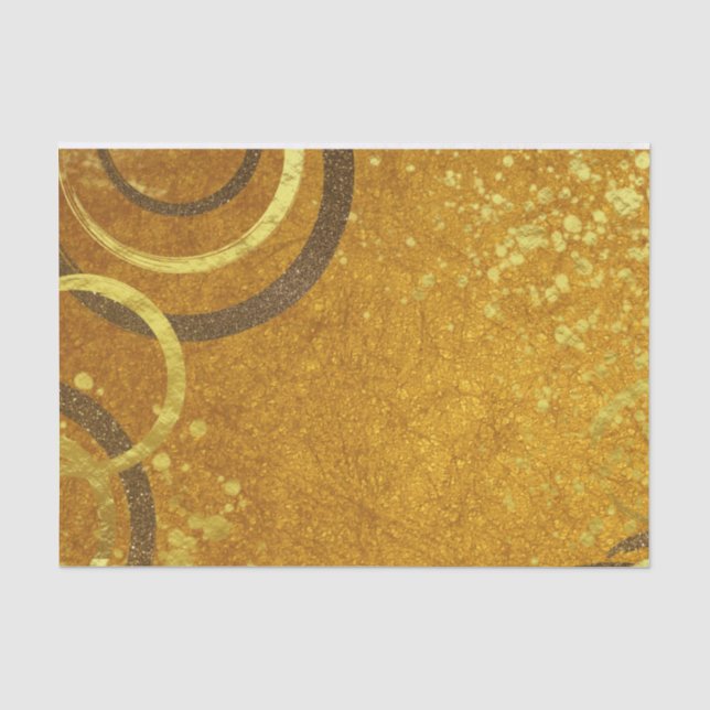 Ochre Brown Gold Glitzer Moderne stilvolle Einrich Seidenpapier (Vorderseite)