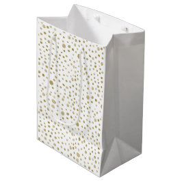 Ochre Confetti Wasserfarbe Dots Geschenktasche Mittlere Geschenktüte