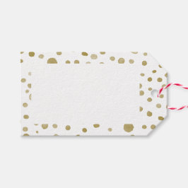 Ochre Confetti Wasserfarbe Punkte Geschenk Tag Geschenkanhänger