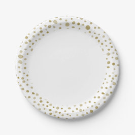 Ochre Confetti Wasserfarbtöne Papiertafel Pappteller