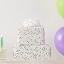Ochre Confetti Watercolor Dots Wrapping Paper Geschenkpapier