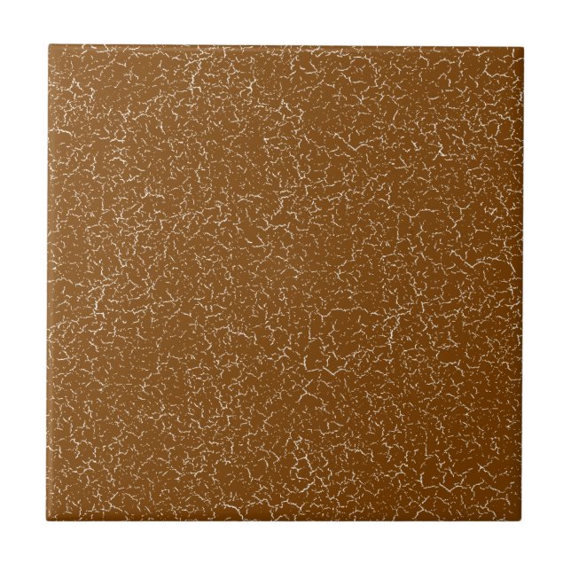 Ochre Crackle Glaze Solid Color Tile Fliese (Vorderseite)