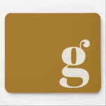 Ochre Gold Minimal Retro Monogram Initial Custom Mousepad<br><div class="desc">Ochre Gold Minimalistisch Retro Monogram Initial Custom Mouse Pad</div>