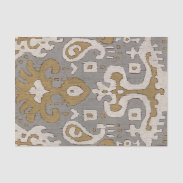 Ochre Ikat I Seidenpapier (Vorderseite)