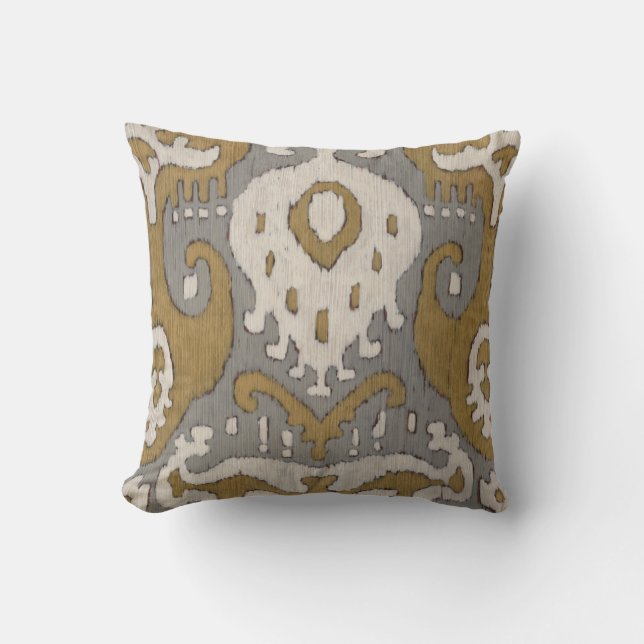 Ochre Ikat II Kissen (Vorderseite)