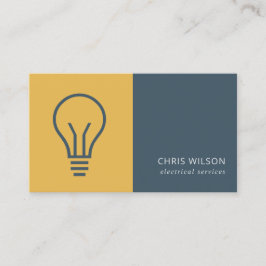 OCHRE NAVY GRAY ELECTIC BULB ELECTRICIAN ELECTRIC VISITENKARTE