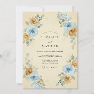 Ochre Sky Bouquet Eukalyptus-Hochzeit Einladung