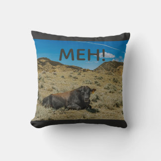 OCHSE STEUER Kuh sagt MEH kein muhen auf dem Bau Kissen