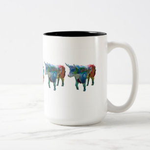 "Ochsen-Power" 15 Unze-Tasse Zweifarbige Tasse
