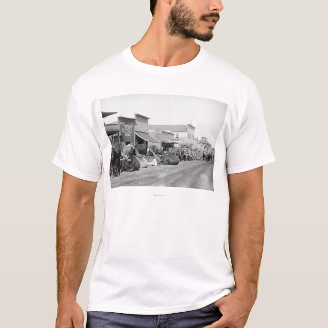 Ochsen-Teams entlang Hauptstraße von Sturgis T-Shirt (Vorderseite)