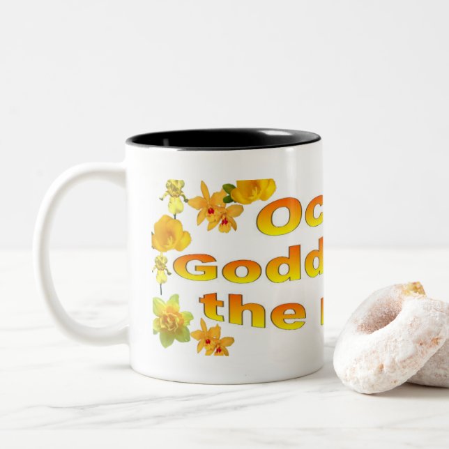 Ochun-Göttin der Blume Zweifarbige Tasse (Mit Donut)